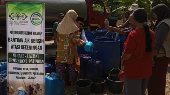 Total 576 Ribu Liter Air Bersih Disalurkan NU Care-LAZISNU Cilacap untuk Warga Terdampak Kekeringan