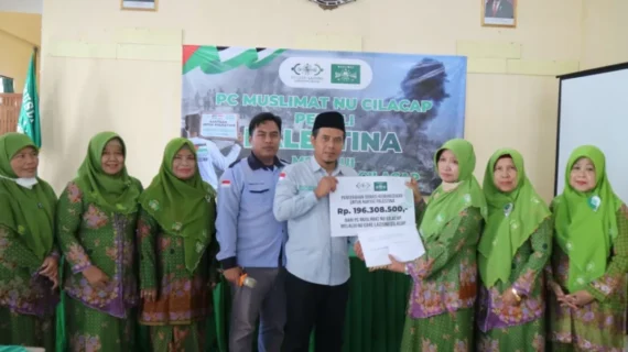 Muslimat NU Cilacap Himpun Rp 196 Juta Lebih Donasi Palestina Disalurkan melalui NU Care LAZISNU Cilacap